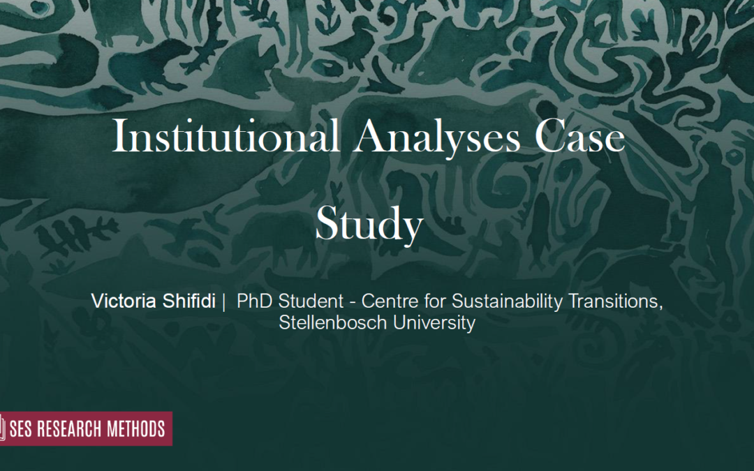 SLIDES: Using a systematized review and interviews to understand water governance actors in the Cubango Okavango River Basin